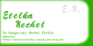 etelka mechel business card